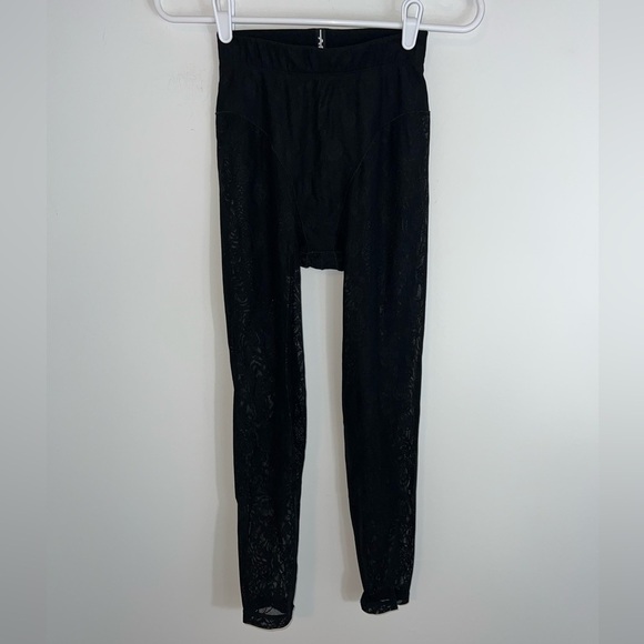 Adam seldman lace leopard black sheer leggings xs - Picture 6 of 14